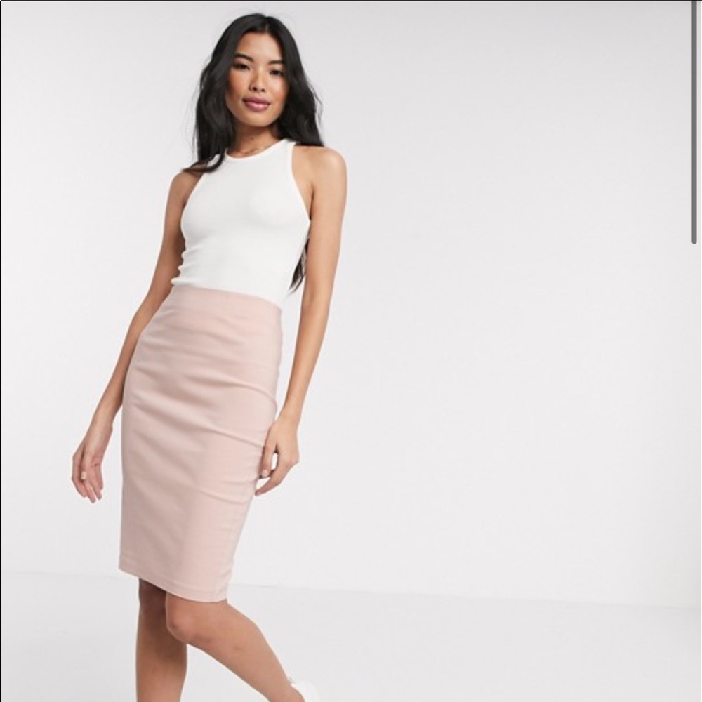 ASOS Teal Knee Length Pencil Skirt